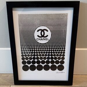 Chanel Black and White Geometric Art Poster